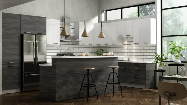 Kitchen in Dark Wood cabinets
