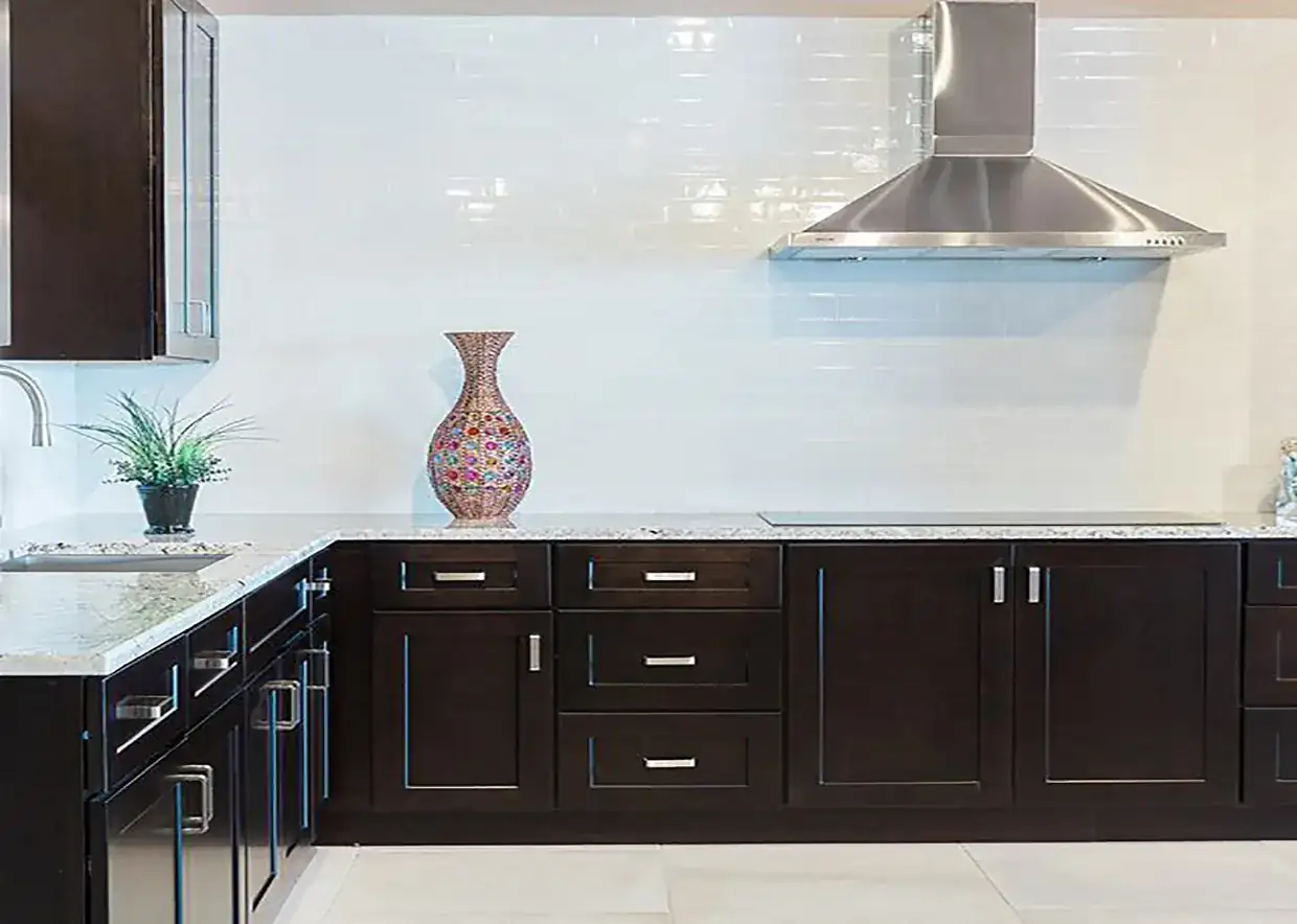 Kitchen in Liberty Shaker Espresso cabinets