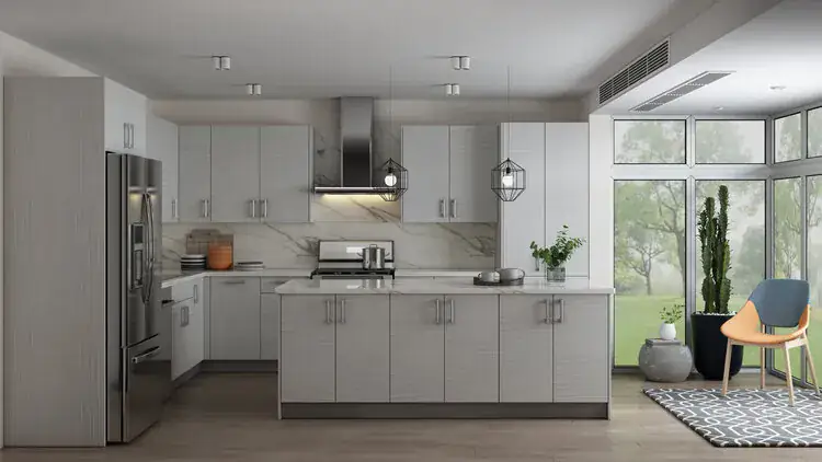 Kitchen in Pale Pine cabinets
